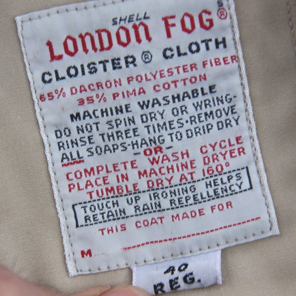 Men's London Fog Maincoats Overcoat Vintage Coat - Picture 7 of 7